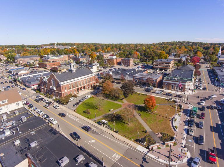 Needham, Ma Town Center 