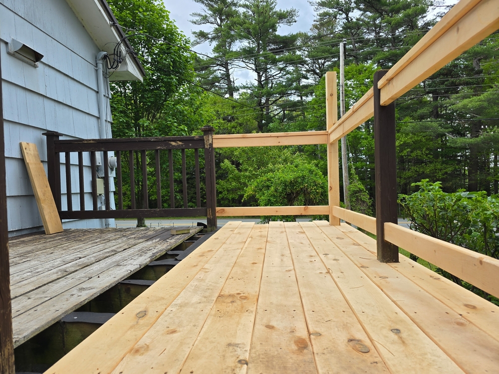 Decking being repaired and replaced